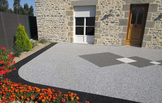 Terrasse en granulat de marbre 01