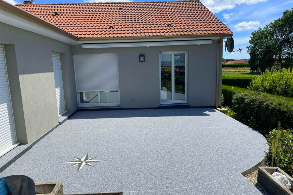Terrasse en granulat de marbre 02