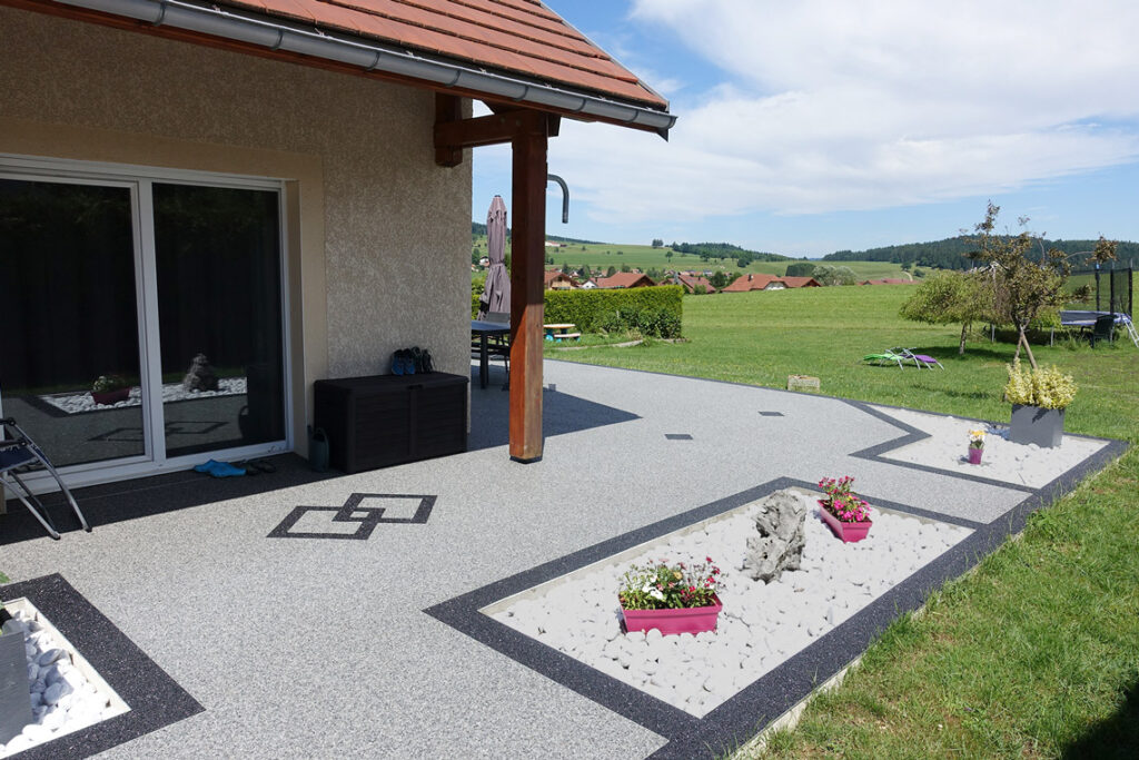 Terrasse en granulat de marbre 03