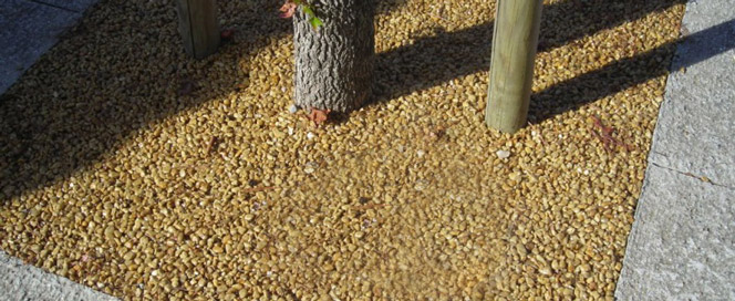 Tours d'arbre en granulat de marbre 04